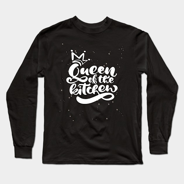 Queen of the Kitchen Long Sleeve T-Shirt by Craft and Crumbles